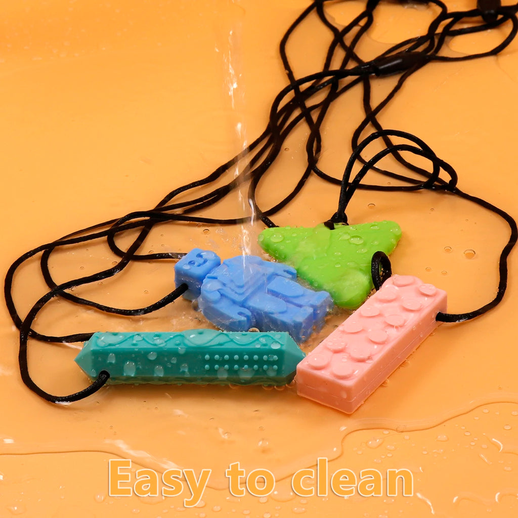 Sensory Chew Necklace for Kids (Set of 2) – Safe Oral Motor Aid