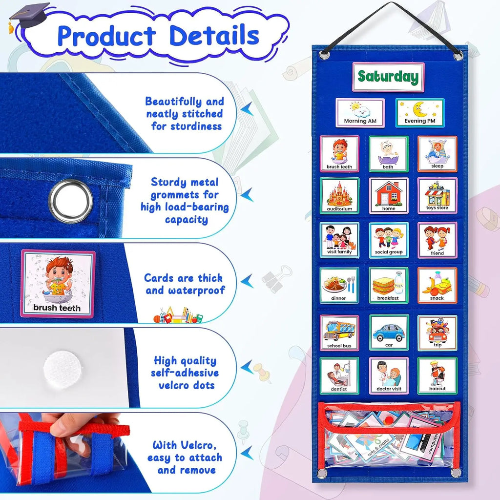 Kids Visual Schedule Calendar – Daily Routine Support Tool