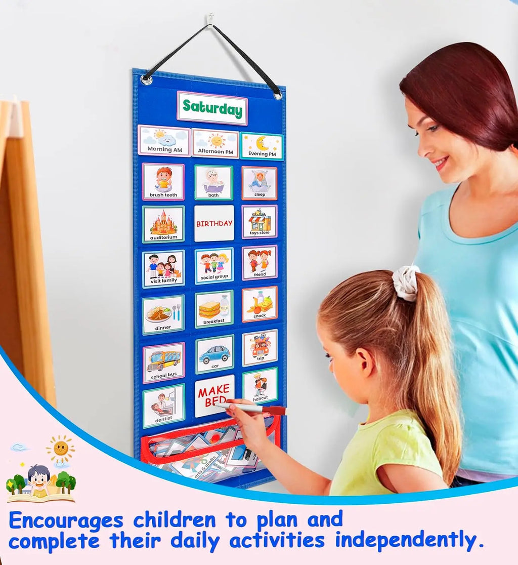 Kids Visual Schedule Calendar – Daily Routine Support Tool